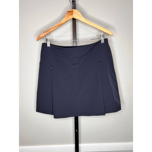 L'Etoile Sport Button Poplin Mini Golf/Tennis Skirt Black Women Size XL NWT - Picture 4 of 9